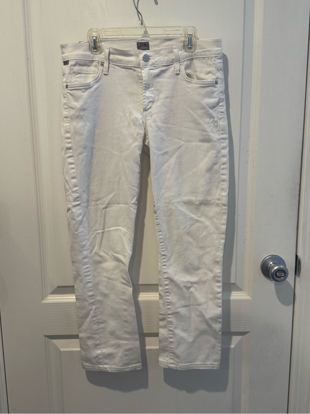 Citizens Of Humanity White Straight-Leg Jeans